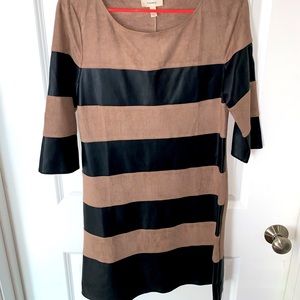 Black and Brown Striped Dress